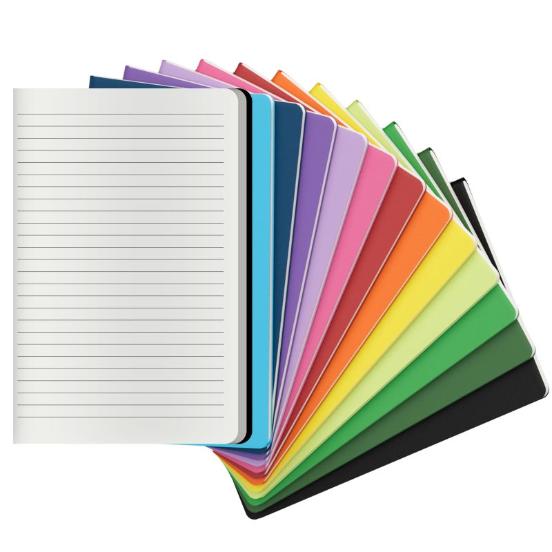 XYark 12 PCS Colorful Notebook Journals Bulk, Lined Paper, College Ruled, 60 Pages, 5.5"x8.3", A5 Size, Travel Journal Set for Travelers, Students and Office, Writing Diary Subject Notebooks Planner - Image 1